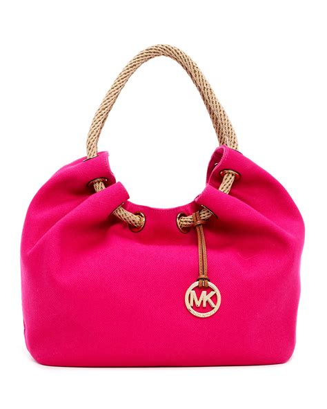 michael kors handbags pink and black|michael kors large pink tote.